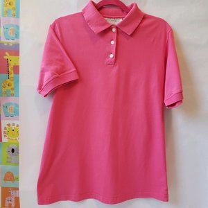 Pink polo maternity top, size Small